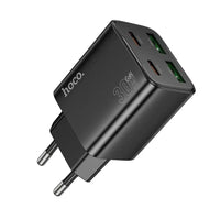 Hoco N56 30W Multiport Ladegerät 2×USB-C + 2×USB-A QC3.0 PD Schwarz - MIZO.at