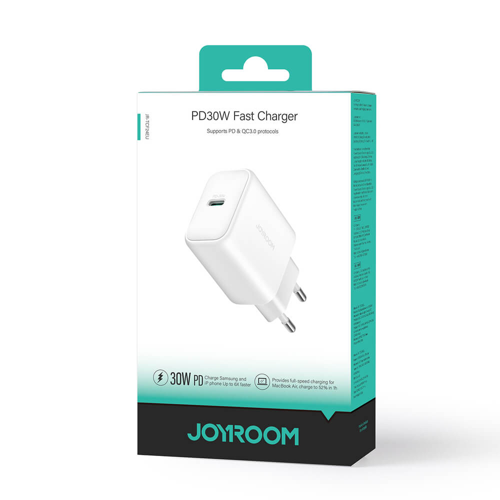 Joyroom JR-TCF24 30W USB-C PD Schnellladegerät QC SFC Weiß - MIZO.at