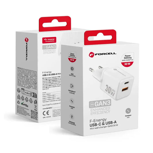 FORCELL Mini GaN III VT-35 30W Travel Charger – White - MIZO.at