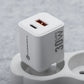 FORCELL Mini GaN – 30W PD QC4.0 Ladegerät mit USB-C & USB-A, Weiß - MIZO.at