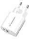 Wozinsky 20W USB-A USB-C Wall Charger | Dual Ports, Fast Charging (White) - MIZO.at