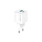 Forever TC-08 GaN Ladegerät 30W PD QC – USB-C + USB-A Dual Port Weiß - MIZO.at