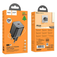 Hoco USB-C QC PD 20W N40 Schnellladegerät Schwarz