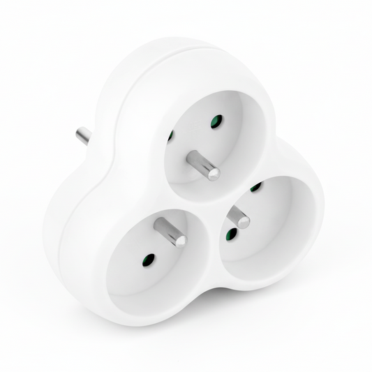 Steckdosenadapter 3-fach Schuko Verteiler radial - MIZO.at