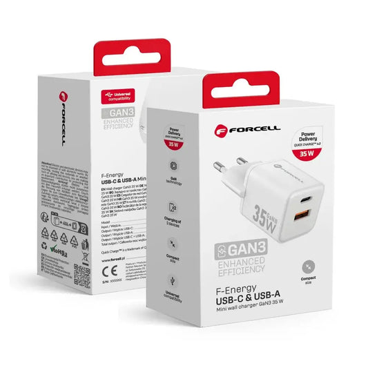 FORCELL Mini GaN III VT-35C 35W Travel Charger – White - MIZO.at