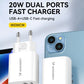 Wozinsky 20W USB-A & USB-C Wandladegerät | Dual-Port Weiß - MIZO.at