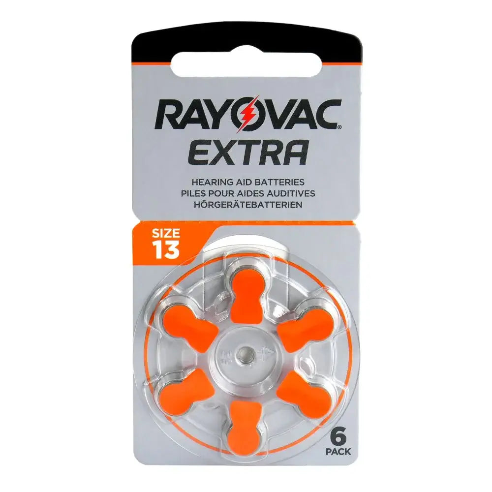 Rayovac Extra 13 Hörgerätebatterien – 6er Pack Extra Laufzeit - MIZO.at