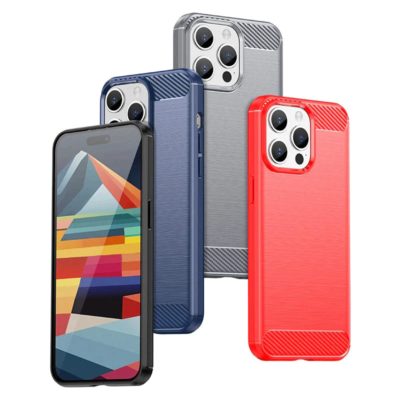 iPhone 15 Pro Carbon Case | Blue, Slim & Durable Protection - MIZO.at