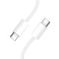 BWOO USB-C Kabel 60W BO-X284 – 1m Fast Charge Datenkabel Weiß - MIZO.at