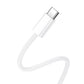BWOO USB-C Kabel 60W BO-X284 – 1m Fast Charge Datenkabel Weiß - MIZO.at