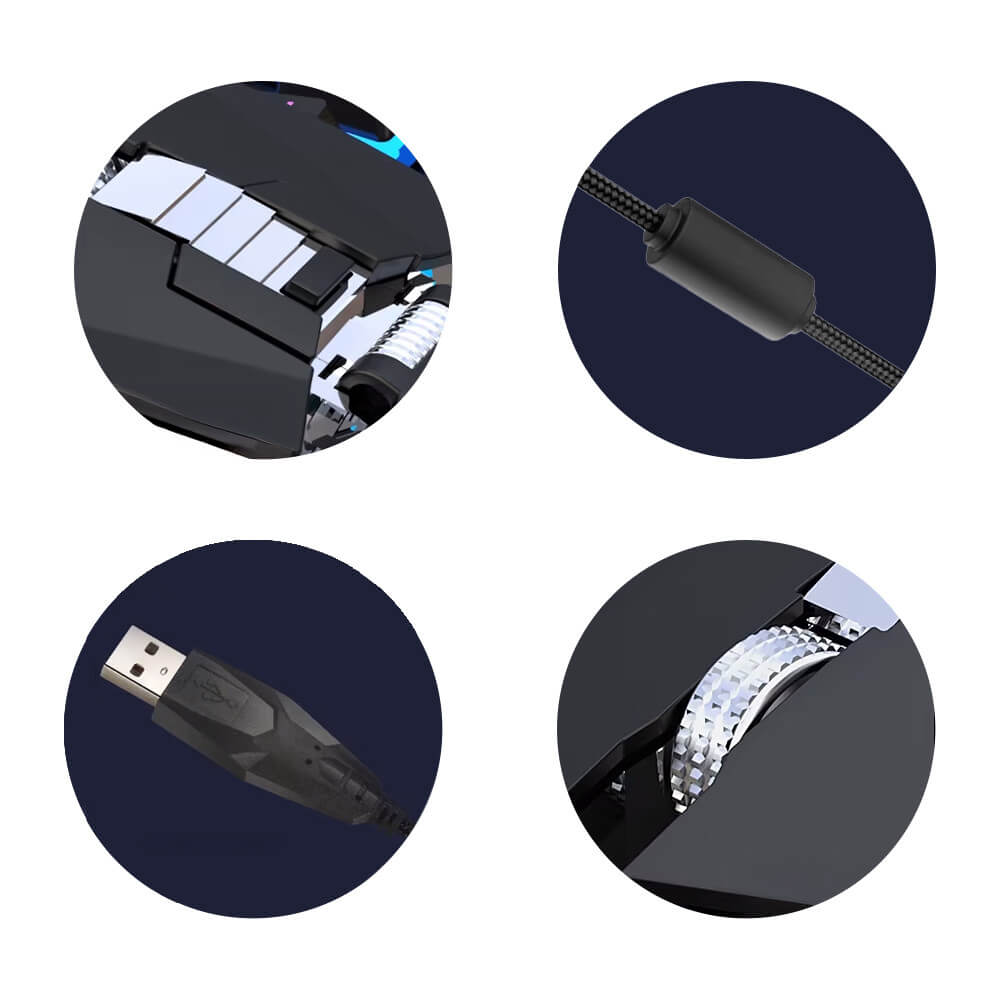 Forev Gaming Maus Kabelgebunden Grau FV507 - MIZO.at