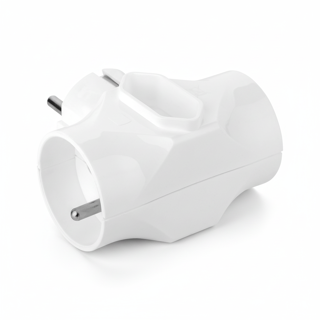 Steckdosenadapter 3-fach Schuko 2x Schuko 1x Euro Verteiler - MIZO.at