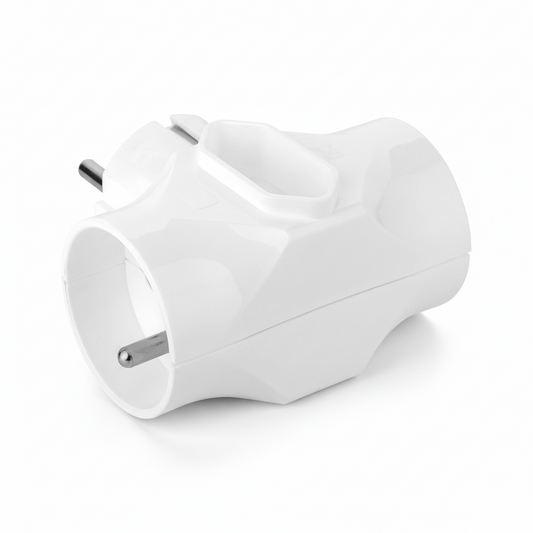 Steckdosenadapter 3-fach Schuko 2x Schuko 1x Euro Verteiler - MIZO.at