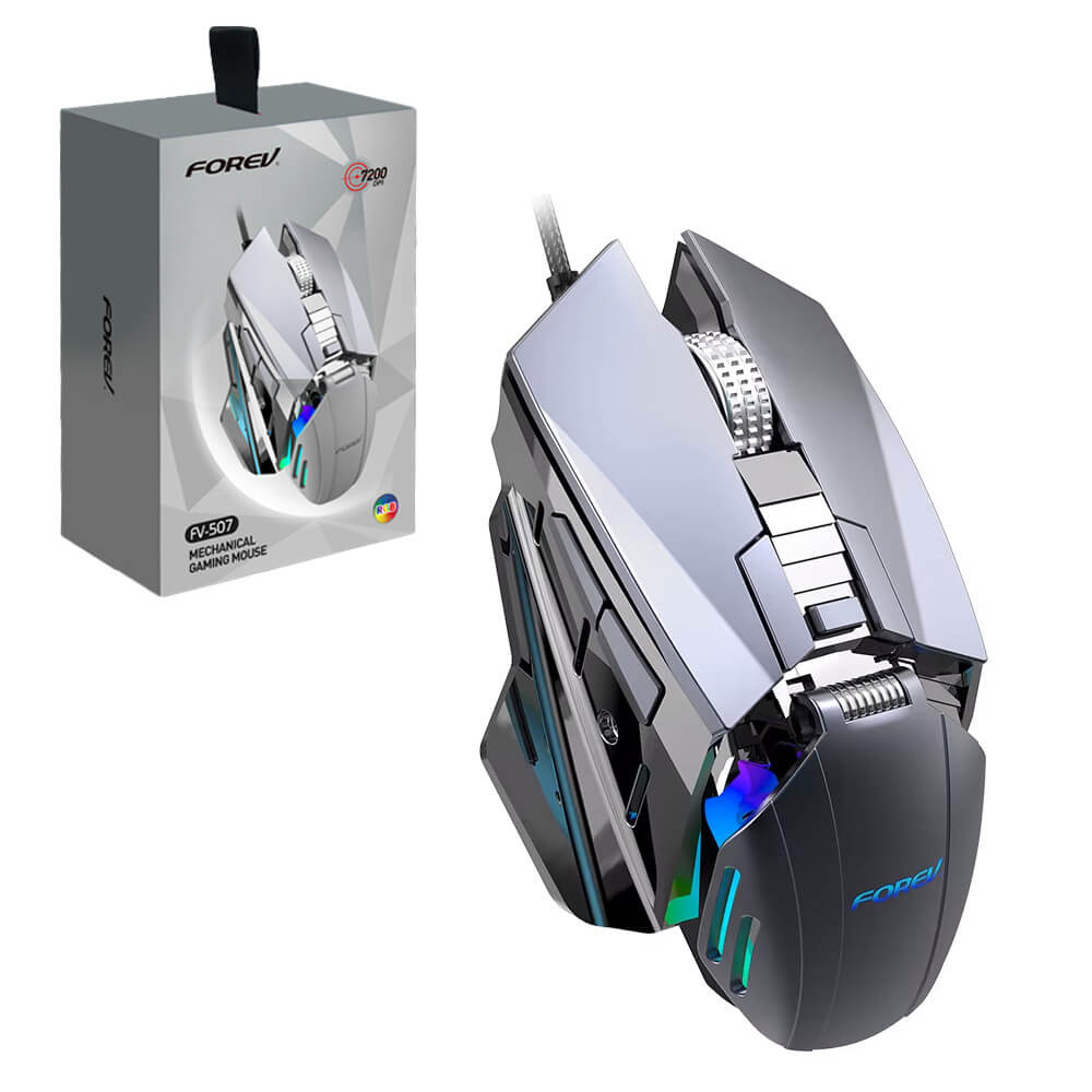Forev Gaming Maus Kabelgebunden Grau FV507 - MIZO.at