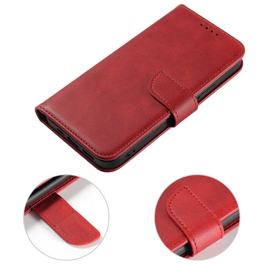 iPhone 15 Pro Magnet Flip Case | Red, Magnetic Protection - MIZO.at