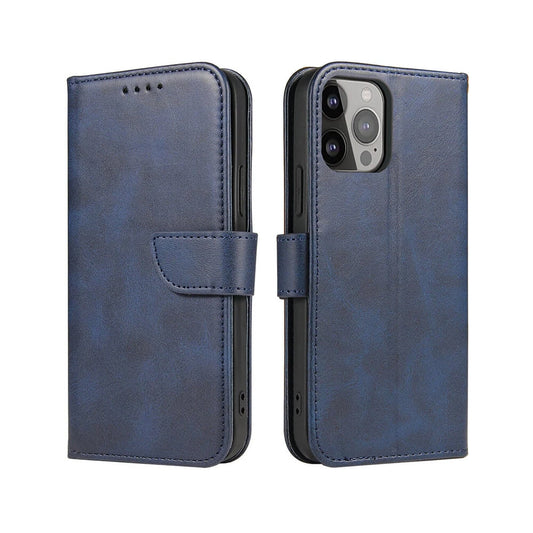 iPhone 15 Pro Max Magnet Flip Case | Blue, Magnetic Protection - MIZO.at