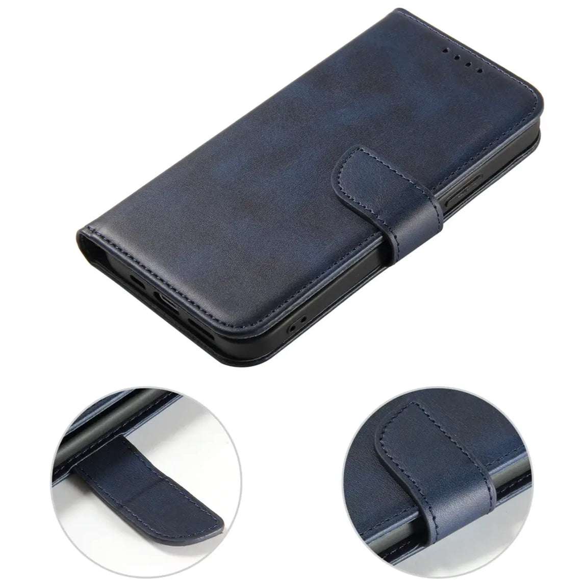 iPhone 15 Pro Max Magnet Flip Case | Blue, Magnetic Protection - MIZO.at