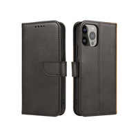 iPhone 15 Pro Max Magnet Flip Case | Black, Magnetic Protection - MIZO.at