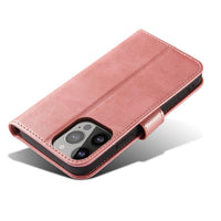 iPhone 15 Pro Magnet Flip Case | Pink, Magnetic Protection - MIZO.at