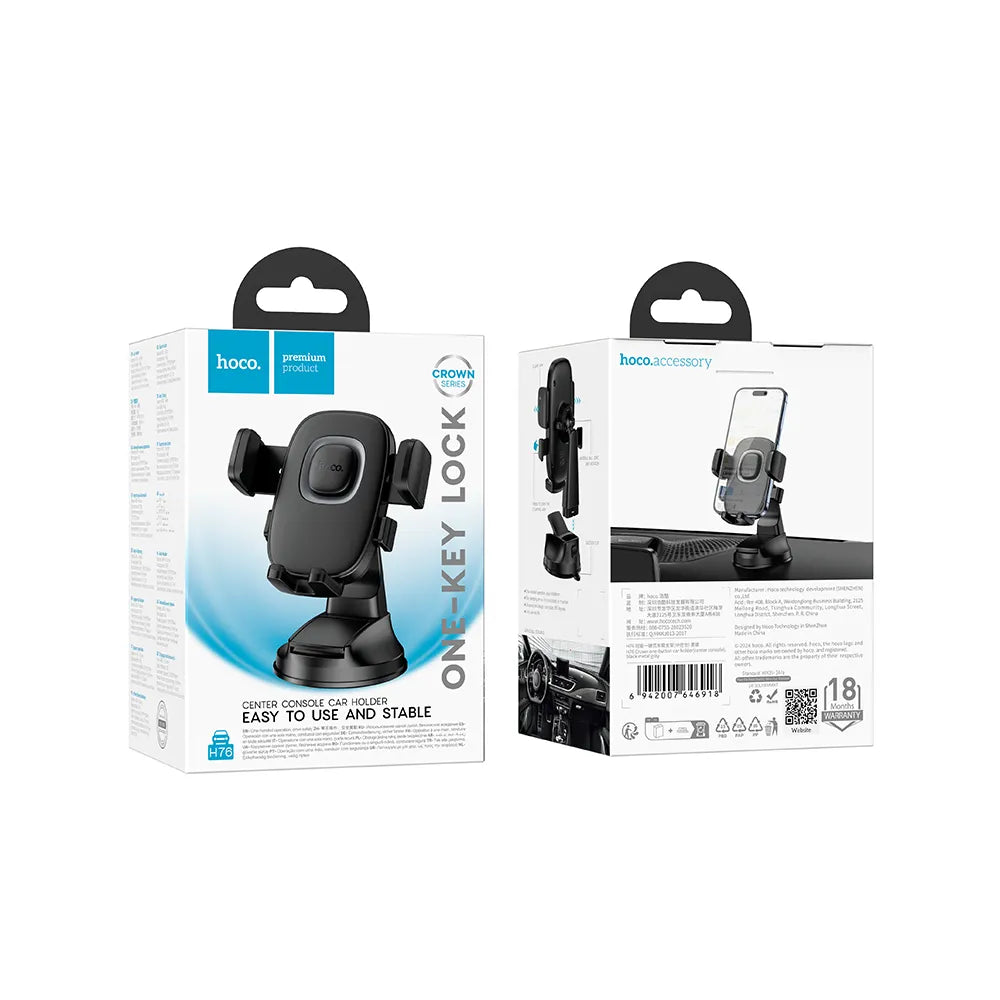 HOCO H76 Auto Handyhalterung Armaturenbrett Schwarz