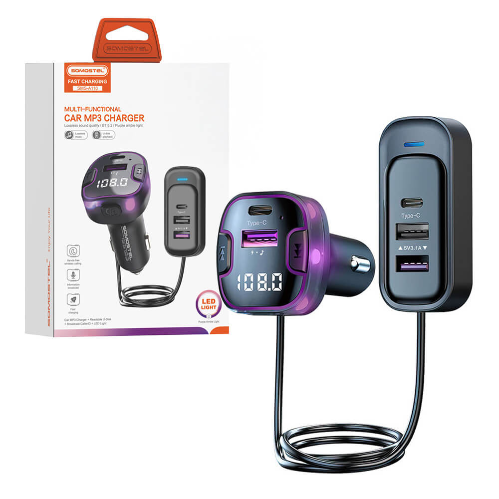 Somostel Multi-Port Netzteil 5 Anschlüsse 3.1A QC PD Schwarz - MIZO.at