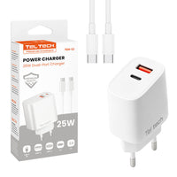 Teltech Netzteil USB-C 25W mit Kabel PD PPS Weiß TCH02 - MIZO.at