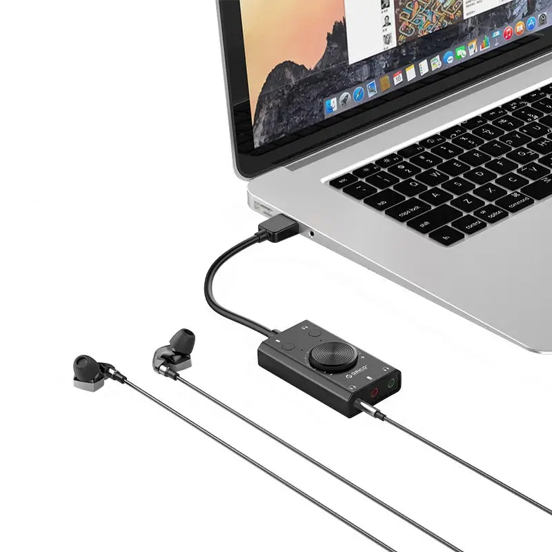 Orico SC2 USB-A External Sound Card – Black - MIZO.at