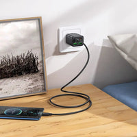 Hoco N56 30W Multiport Ladegerät 2×USB-C + 2×USB-A QC3.0 PD Schwarz - MIZO.at