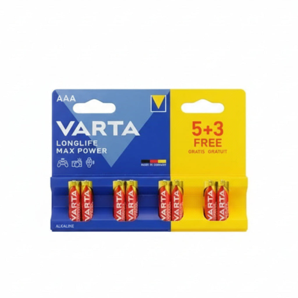 VARTA Max Power LR03/AAA Alkaline Batterien 8er Pack - MIZO.at