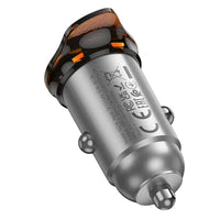 Hoco Auto-Ladegerät USB-C QC PD 30W Grau Metall - MIZO.at