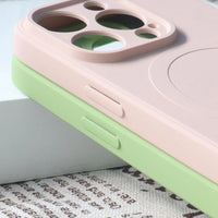 iPhone 15 Pro Max MagSafe Silicone Case | Cream, Wireless Charging - MIZO.at