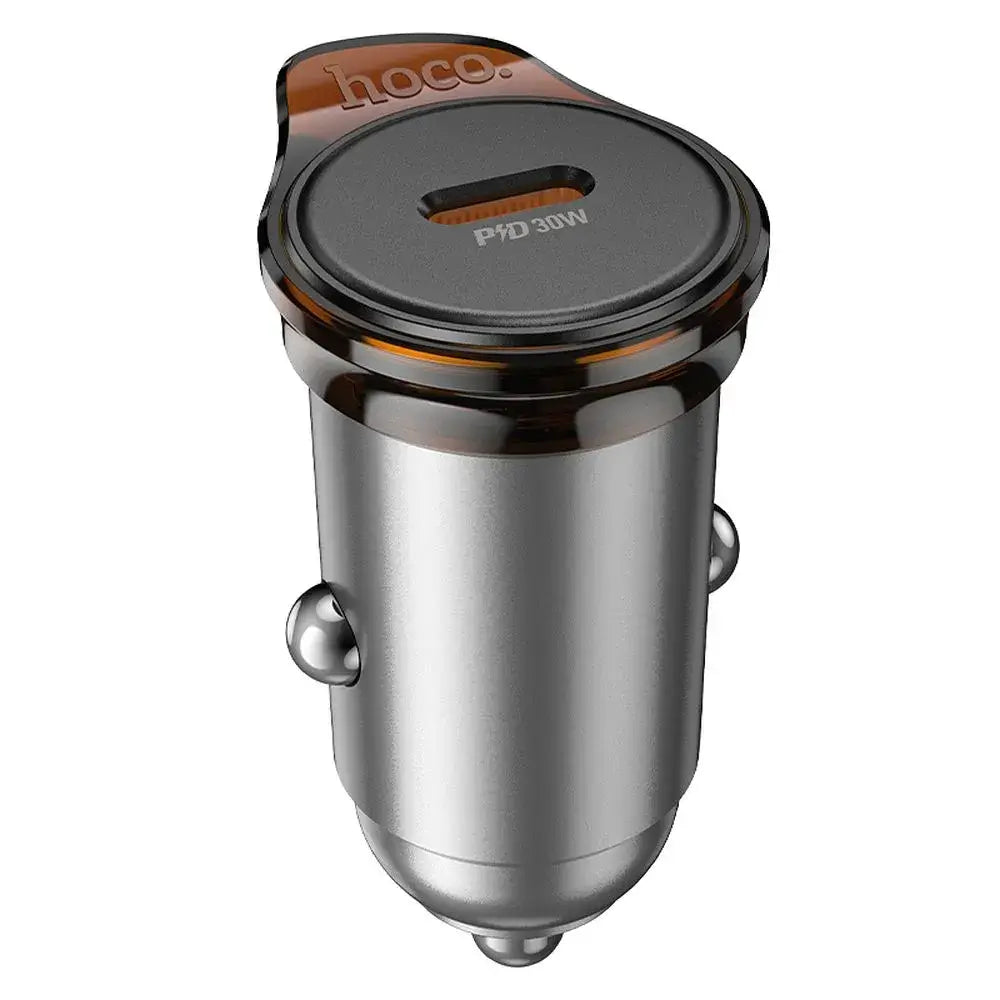 Hoco Auto-Ladegerät USB-C QC PD 30W Grau Metall - MIZO.at