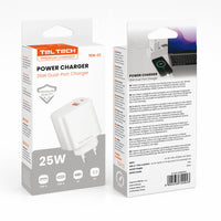 Teltech Netzteil USB-C 25W PD PPS Weiß TCH02 - MIZO.at