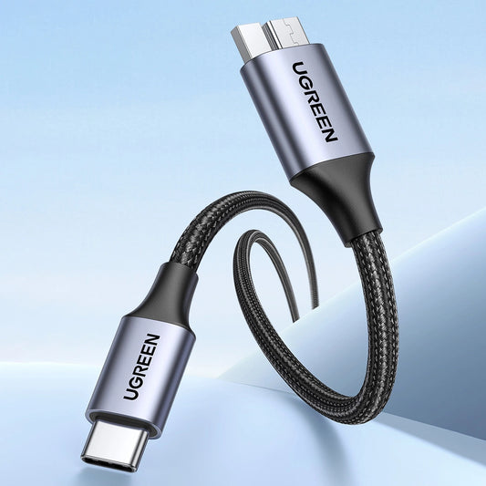 UGREEN USB-C to Micro USB-B 3.0 Cable | 1m Gray | Fast Data Transfer - MIZO.at