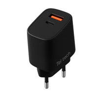 Teltech Netzteil USB-C 25W QC PD Schwarz TCH02 - MIZO.at