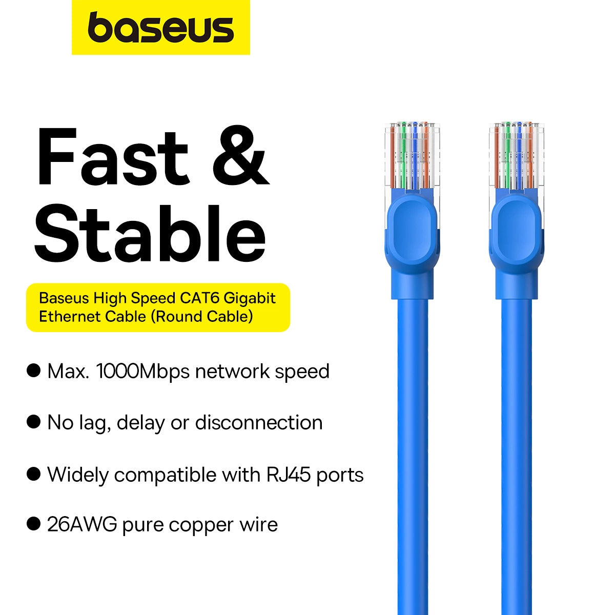 High Speed Cat 6 RJ-45 Ethernet Cable | 5m, Blue - MIZO.at