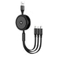 Jellico B19 3-in-1 Ladekabel – Lightning/USB-C/Micro USB 1.2m Schwarz - MIZO.at