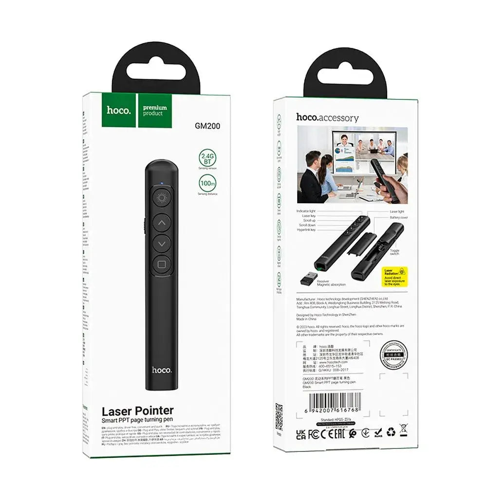 HOCO GM202 Wireless Laser Presenter Bluetooth Black - MIZO.at