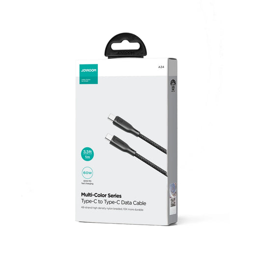 Joyroom 60W USB-C Cable | 1m, Black, Fast Charging & Data Sync - MIZO.at