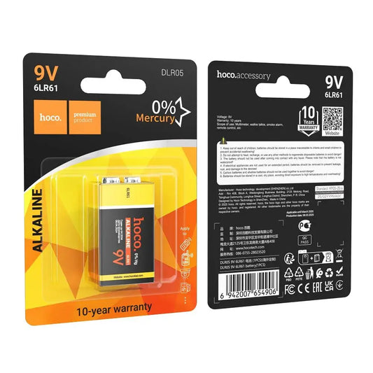 Hoco 9V Batterie 6LR61 Alkaline DLR05 1 Stück - MIZO.at