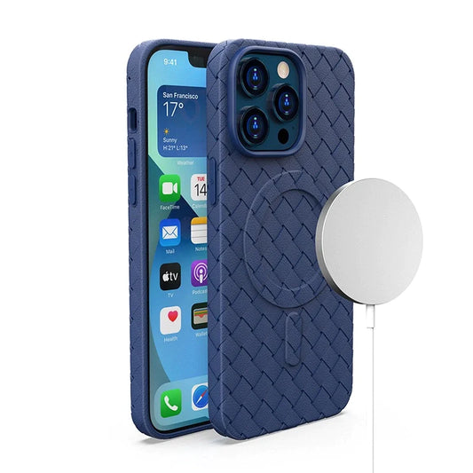 iPhone 15 Pro Max Braided MagSafe Case | Navy Blue, Durable & Stylish - MIZO.at
