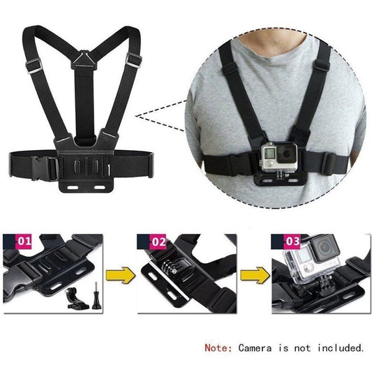 Chest Mount with Rotating Tripod & Phone Stand | Hands-Free Recording - MIZO.at