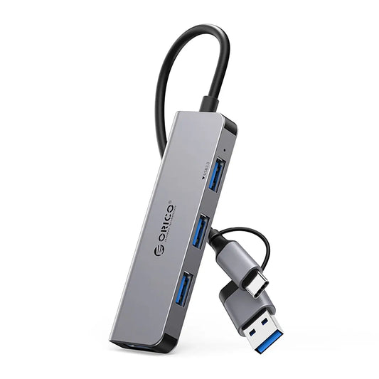 Orico YSA5-U3 USB-A/USB-C Hub | 4-Port Docking Station Gray - MIZO.at