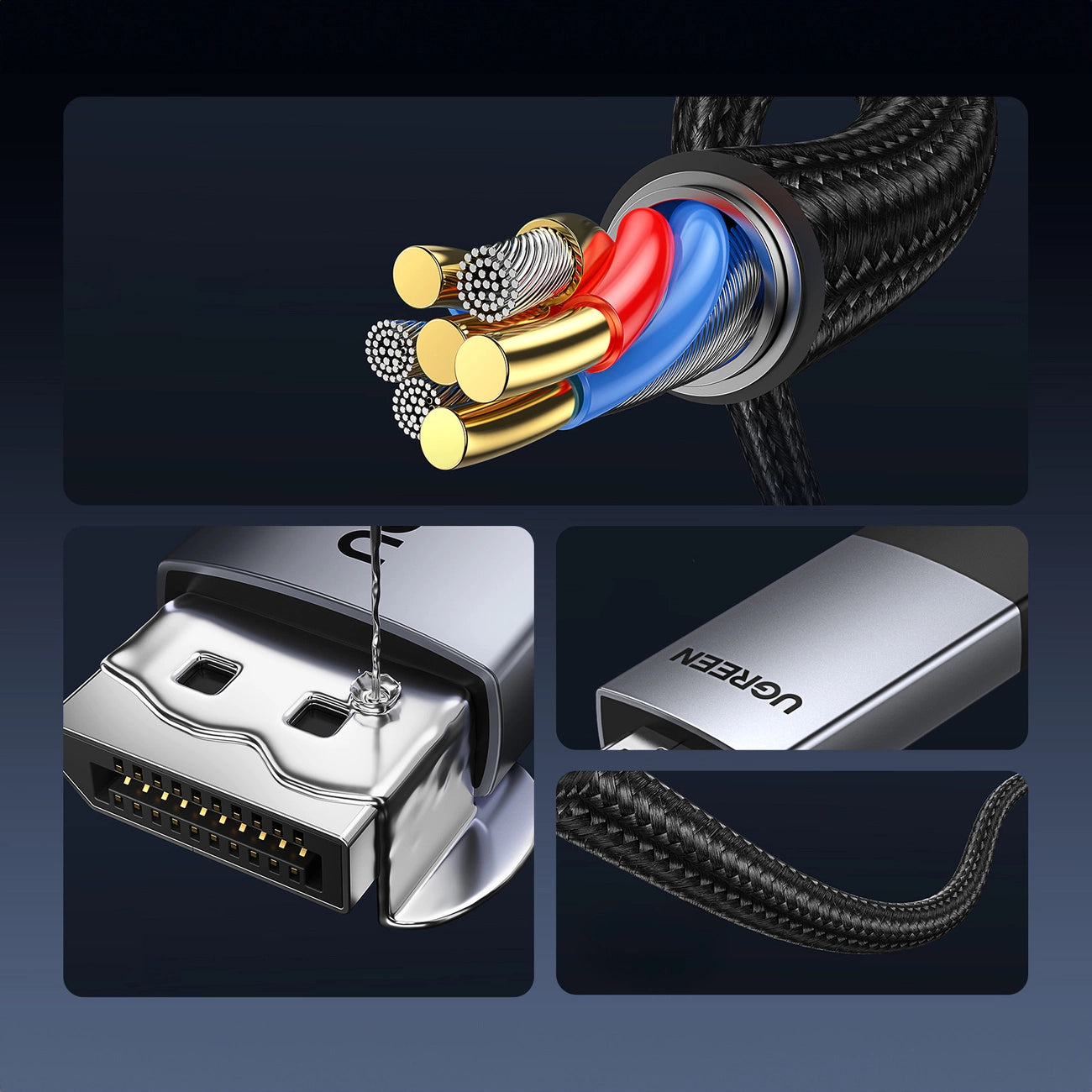 UGREEN DisplayPort HDMI Cable | 1M DP to HDMI Adapter Cable - MIZO.at
