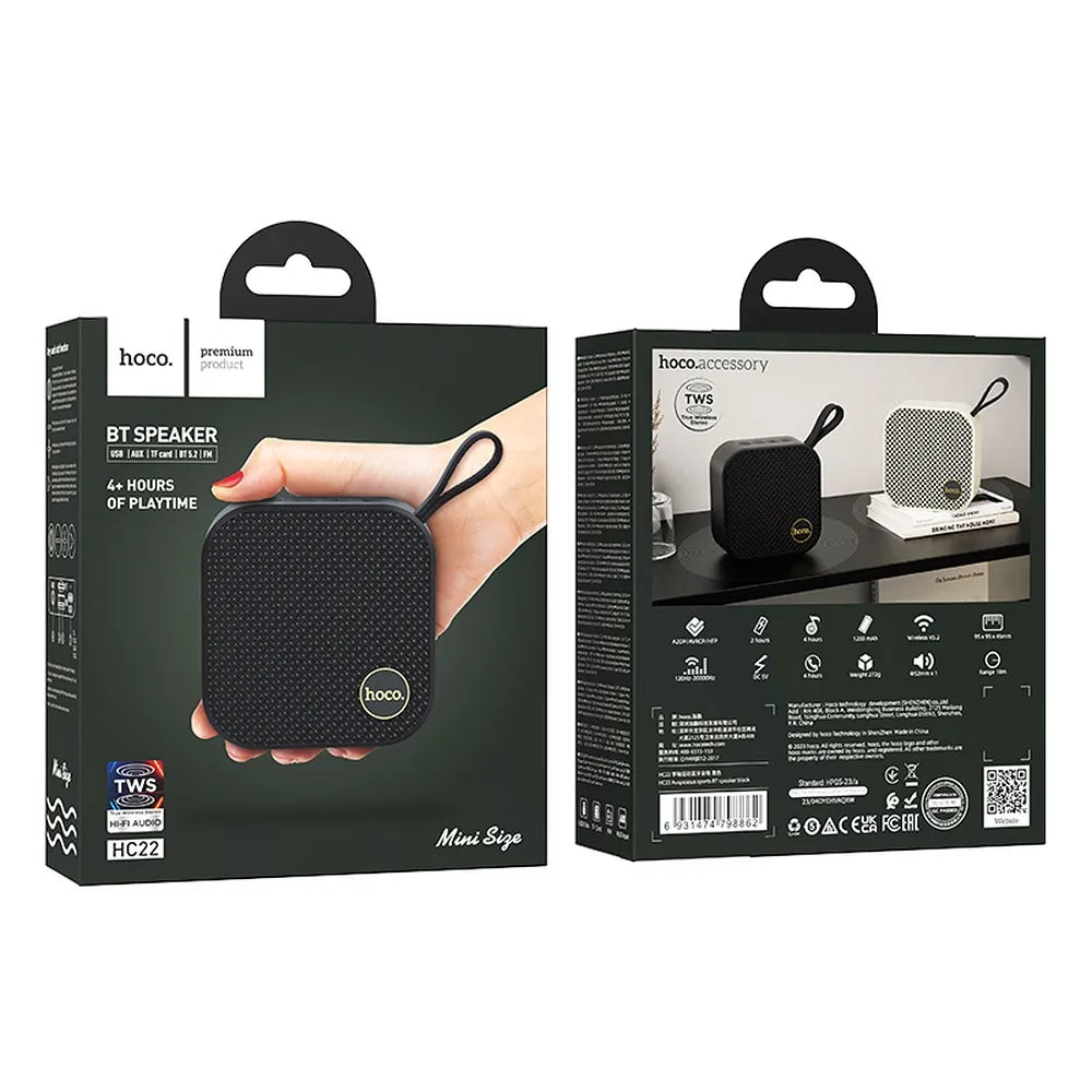 Hoco Sports HC22 Bluetooth Speaker | Black - MIZO.at