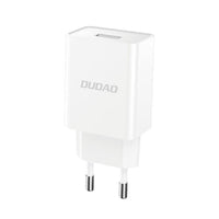 Dudao A4EU 2.1A USB-A Ladegerät Weiß + USB-A auf USB-C Kabel - MIZO.at