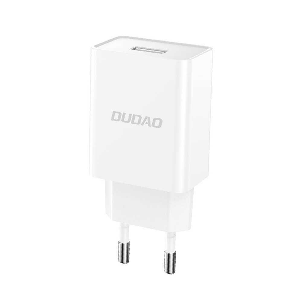 Dudao A4EU 2.1A USB-A Ladegerät Weiß + USB-A auf USB-C Kabel - MIZO.at
