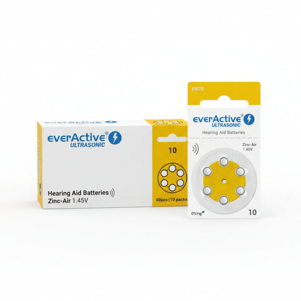 everActive ULTRASONIC 10 Batteries 6er Pack Hearing Aid - MIZO.at