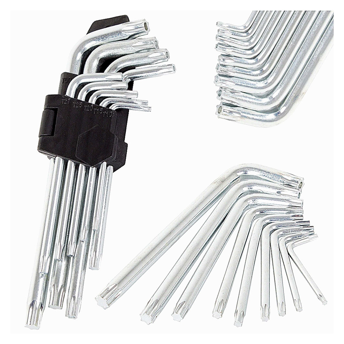 Inbus-Schlüsselset mit Kugelkopf, 9-teilig – 1,5–10 mm