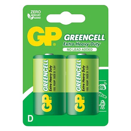 GP Greencell D Batterie R20 1,5V Zink-Kohle – 2er Pack